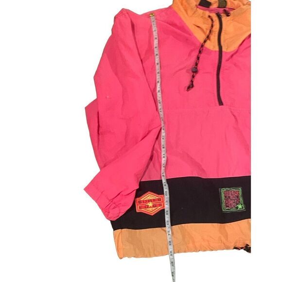 Vintage Mid 1990s Express Brand May Company Windbreaker SZ M Surfs Edge Pink Med - Picture 4 of 16